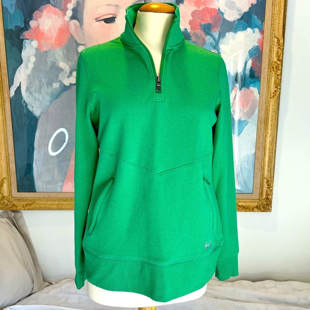 Under Armour Cold Gear Quarter-Zip Green Size M